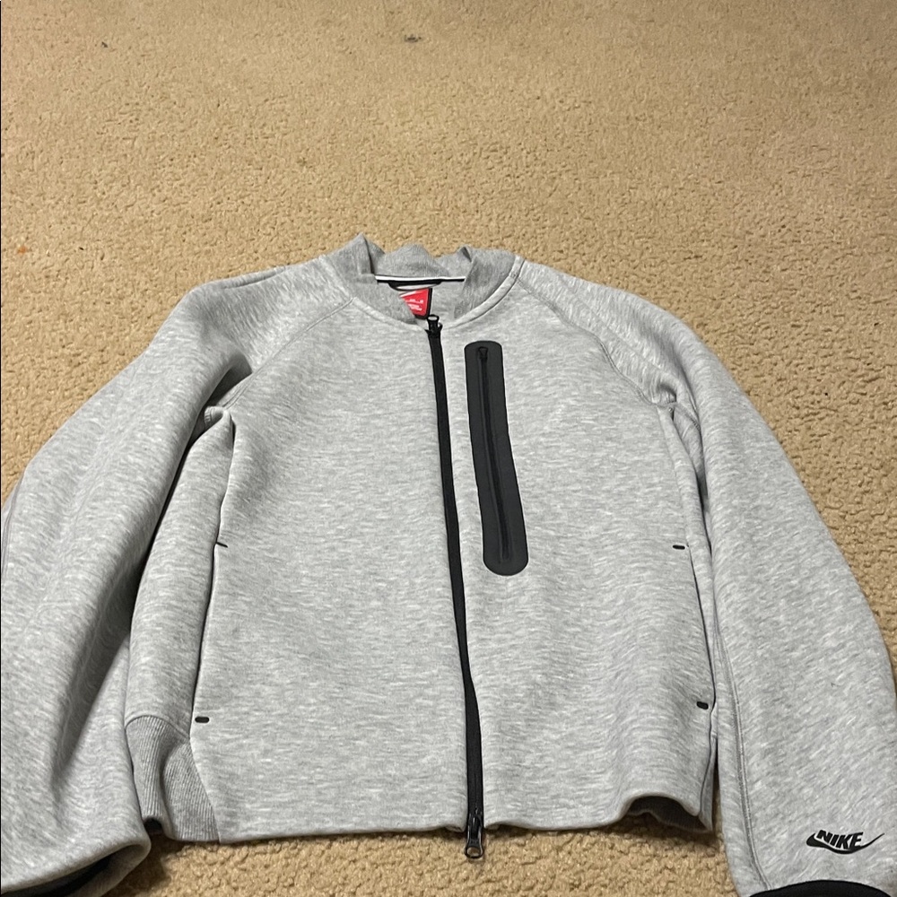 Nike Light Gray Zip-Up Jacket